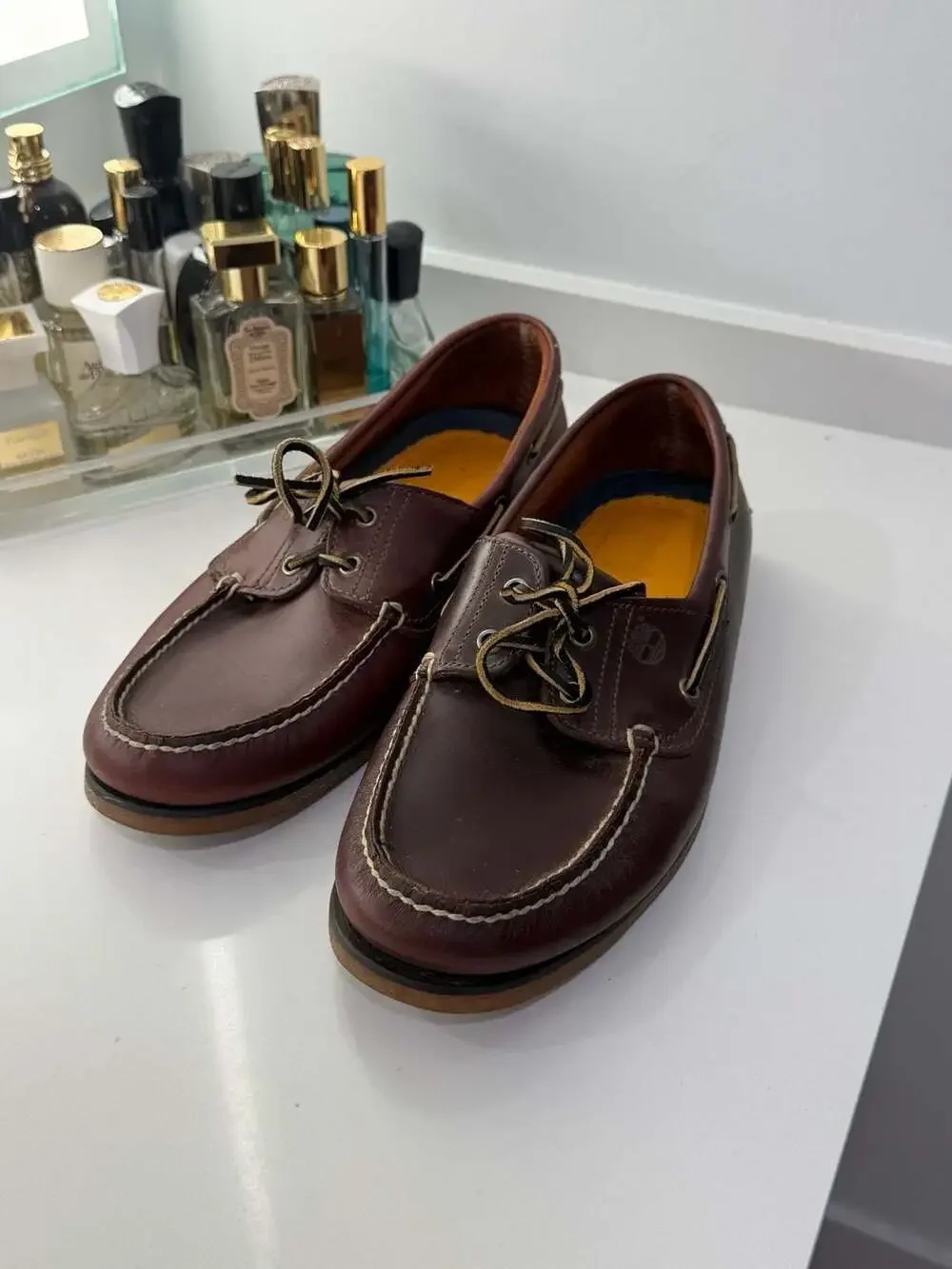 Timberland Classic 2-Eye Boat Shoes in Medium Brown Full Grain